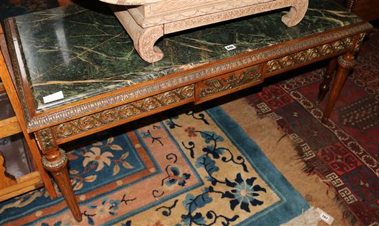 Rectangular marble topped coffee table